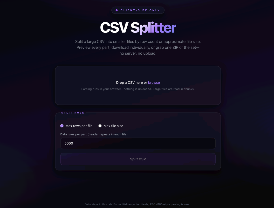 CSV Splitter